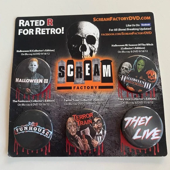 NWT Scream Factory Collectors Pins 2012 - Picture 2 of 5